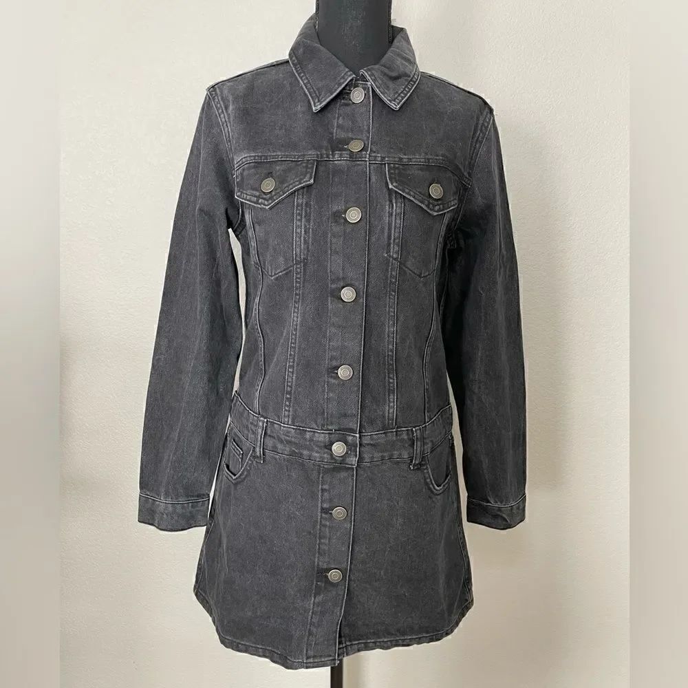 NWT Zara Long Sleeve Denim Dress